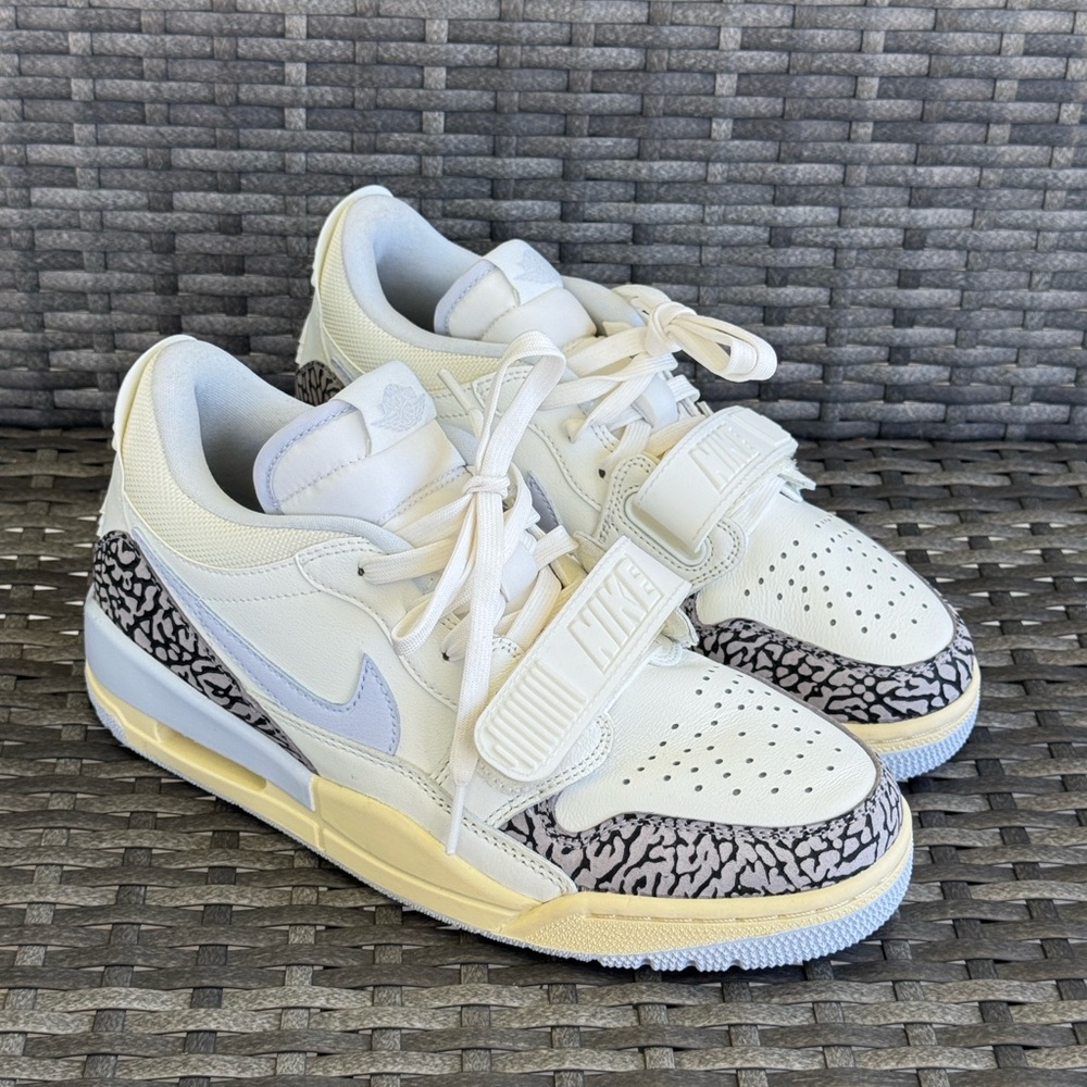 JORDAN Legacy 312 Low Sneakers Womens Sail Football Grey Cement Gray size 8 NEW